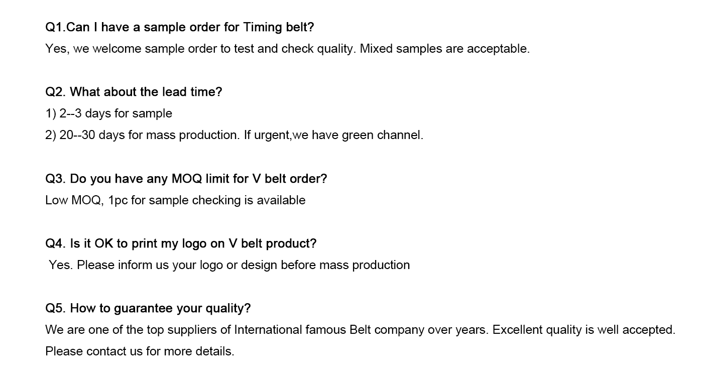 Rubber Industrial timing belt for printing machine